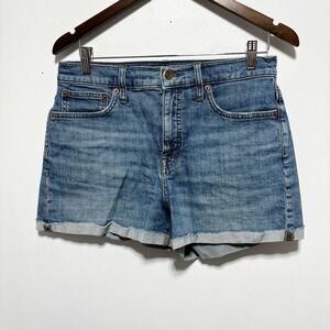 J Crew Jean Shorts Womens 29 Medium Wash High Rise Short Stretch Denim
